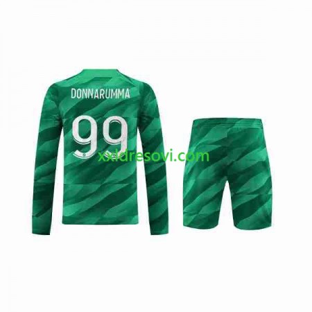 Paris Saint-Germain Donnarumma 99 Golmanski Domaći Dječji Nogometni Dres 2023-2024 Dugim Rukavima